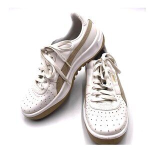 PUMA GV Special White "Big Kids" Leather Sneaker Gently Used